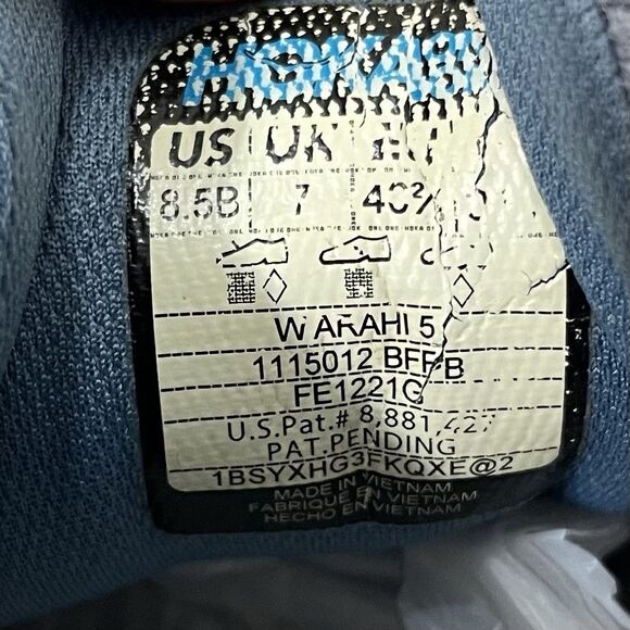 Hoka One One Womens Shoes Size 8.5 B Arahi 5 Blue Running - Picture 15 of 16